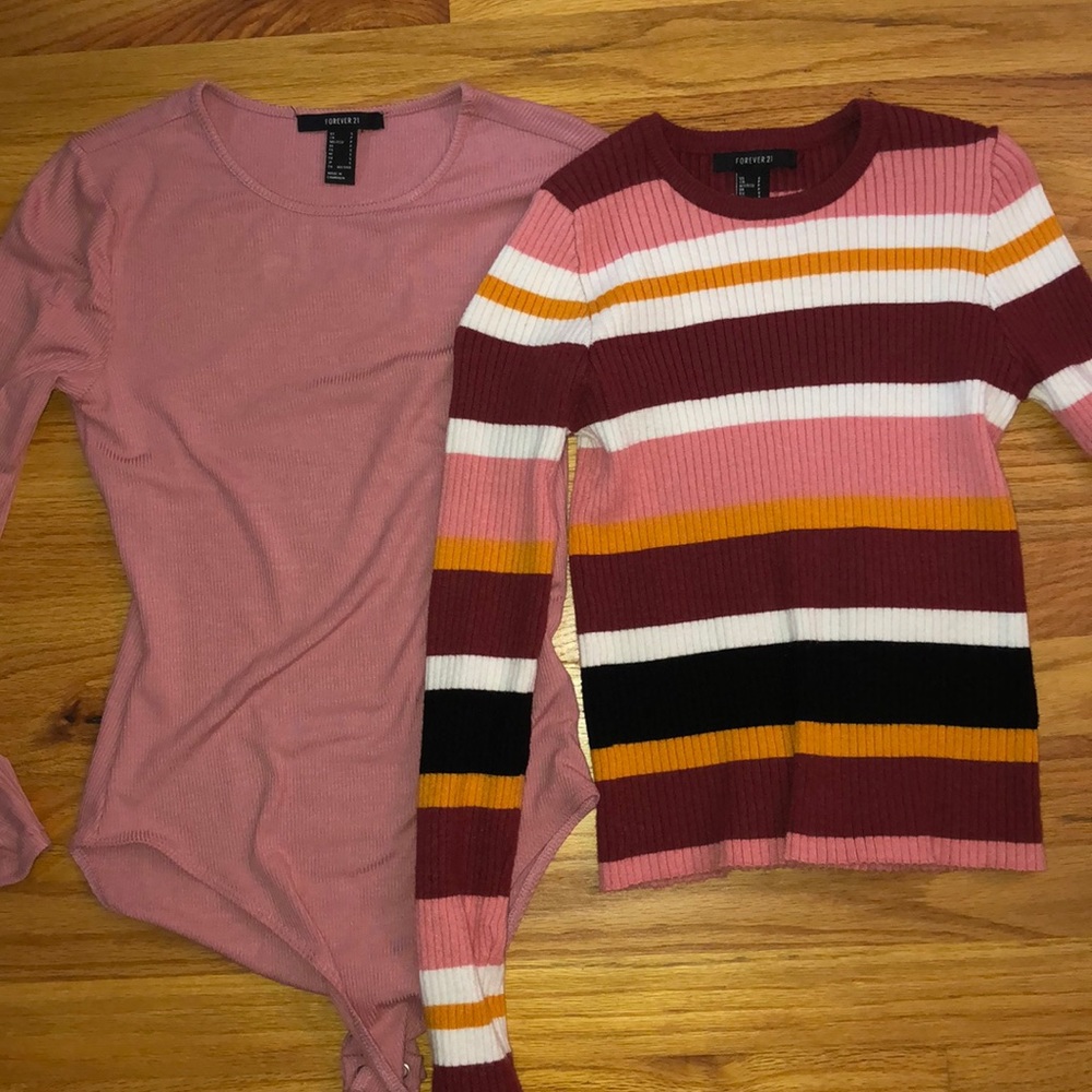 Two long sleeve tops